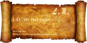 Lóth Melinda névjegykártya