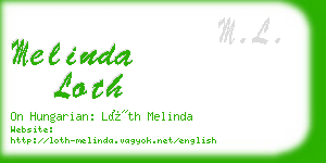 melinda loth business card